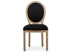 Lot De 4 Chaises Médaillon Louis XVI Tissu Noir -Mobilier De Restaurant chaise 10022113