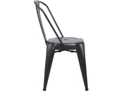 KAYELLES Lot De 2 Chaises Bistrot Chaise Metal Industriel BROOK (noir) -Mobilier De Restaurant chaise 10025919