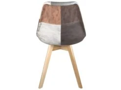 Lot 2 Chaises Scandinaves Patchwork LAO (Gris Bleu) -Mobilier De Restaurant chaise 10026403