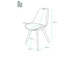 Lot 2 Chaises Scandinaves Patchwork LAO (Gris Bleu) -Mobilier De Restaurant chaise 10026405