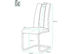 KAYELLES Lot De 2 Chaises De Salle à Manger Design Contemporain ABLA (blanc) 9 KAYELLES Lot De 2 Chaises De Salle à Manger Design Contemporain ABLA (blanc) -Mobilier De Restaurant chaise 10026639