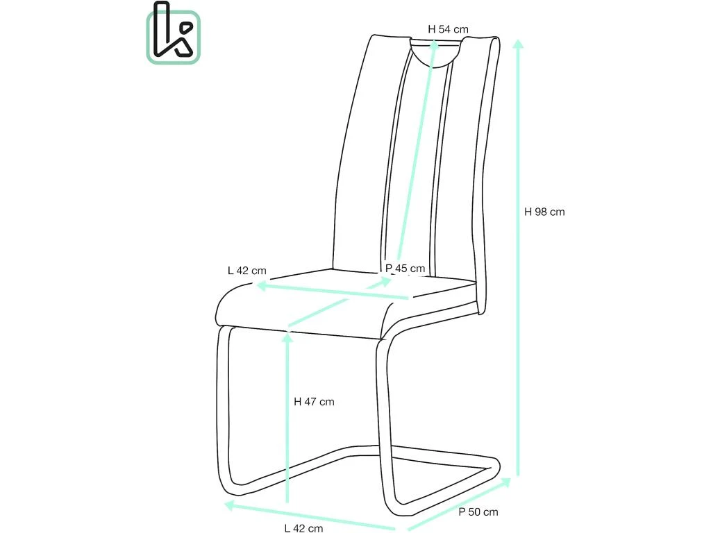KAYELLES Lot De 2 Chaises De Salle à Manger Design Contemporain ABLA (blanc) 5 KAYELLES Lot De 2 Chaises De Salle à Manger Design Contemporain ABLA (blanc) – Image 5