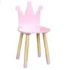 CROWN - Chaise Enfant Rose Dossier Couronne