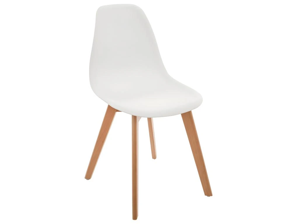 Chaise Pour Enfant En Bois Et Polypropylène Blanc H 58 Cm 1 Chaise Pour Enfant En Bois Et Polypropylène Blanc H 58 Cm