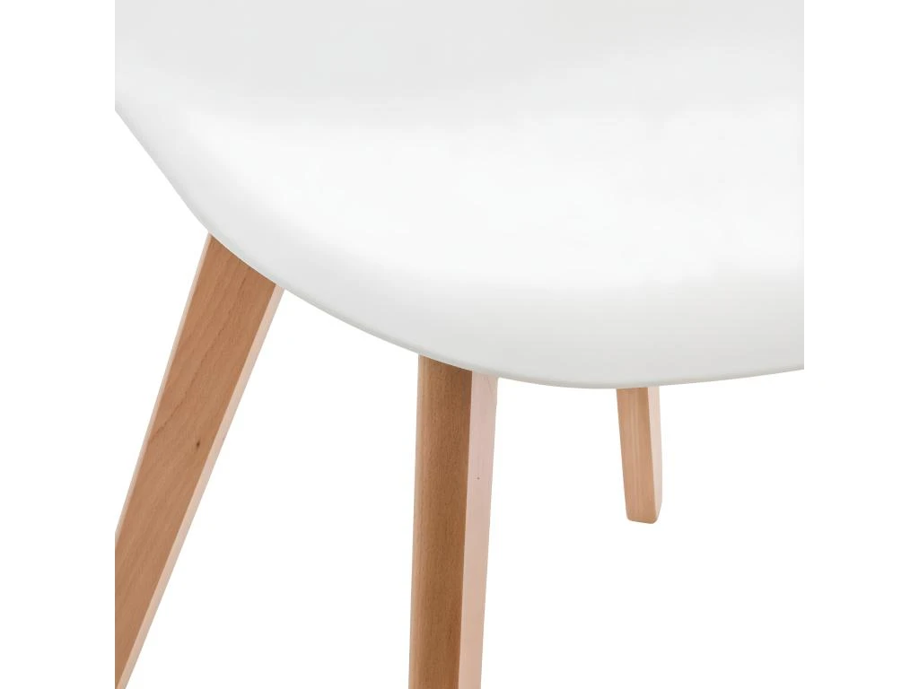 Chaise Pour Enfant En Bois Et Polypropylène Blanc H 58 Cm 2 Chaise Pour Enfant En Bois Et Polypropylène Blanc H 58 Cm – Image 2