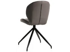 FOLA - Lot De 6 Chaises Simili Taupe Piètement Etoile -Mobilier De Restaurant chaise 10198391