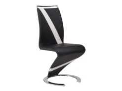 Lot De 6 Chaises TWIZY - Simili Noir & Blanc -Mobilier De Restaurant chaise 10557169
