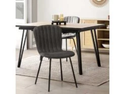 Pack 4 Chaises Lucky Recouvertes De Tissu Gris Foncé 9 Pack 4 Chaises Lucky Recouvertes De Tissu Gris Foncé -Mobilier De Restaurant chaise 10557675