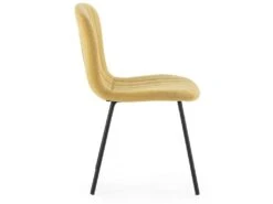 Pack 4 Chaises Lucky Recouvertes De Tissu Moutarde -Mobilier De Restaurant chaise 10557681