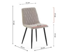 Pack 4 Chaises Abril Recouvertes De Tissu Beige -Mobilier De Restaurant chaise 10558569