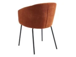 Lot De 6 Chaises Avec Accoudoirs En Tissu Et Métal - Terracotta - MORONI De Pascal MORABITO -Mobilier De Restaurant chaise 10579733