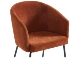 Lot De 6 Chaises Avec Accoudoirs En Tissu Et Métal - Terracotta - MORONI De Pascal MORABITO -Mobilier De Restaurant chaise 10579761