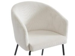 Lot De 2 Chaises Avec Accoudoirs En Velours Côtelé Et Métal - Crème - MORONI De Pascal MORABITO -Mobilier De Restaurant chaise 10585953