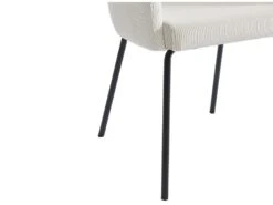 Lot De 2 Chaises Avec Accoudoirs En Velours Côtelé Et Métal - Crème - MORONI De Pascal MORABITO -Mobilier De Restaurant chaise 10585955
