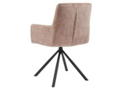 Chaise Pivotante Avec Accoudoirs En Velours Et Métal - Beige - GOZIA De Pascal MORABITO -Mobilier De Restaurant chaise 10668303