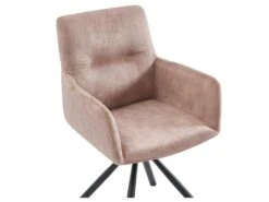 Chaise Pivotante Avec Accoudoirs En Velours Et Métal - Beige - GOZIA De Pascal MORABITO -Mobilier De Restaurant chaise 10668311