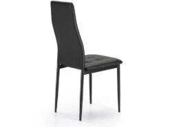 Set De 4 Chaises Salon Chelsea Tapissées Noir, 42 Cm X 51 Cm X 97 Cm -Mobilier De Restaurant chaise 10759277