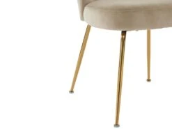 Lot De 2 Chaises En Velours Et Métal Doré - Beige - POLPONA De Pascal MORABITO -Mobilier De Restaurant chaise 10761213