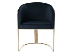 Lot De 2 Chaises Avec Accoudoirs En Velours Et Métal - Noir Et Doré - JOSETHE De Pascal MORABITO 9 Lot De 2 Chaises Avec Accoudoirs En Velours Et Métal - Noir Et Doré - JOSETHE De Pascal MORABITO -Mobilier De Restaurant chaise 10856003