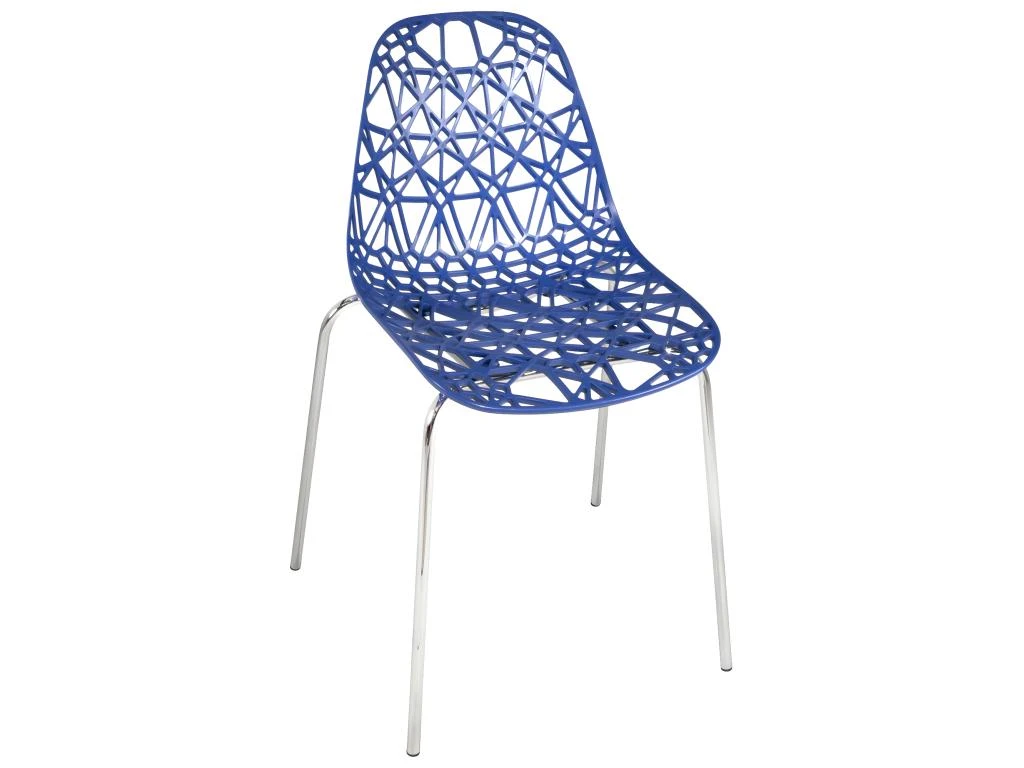 KAYELLES Lot 4 Chaises De Cuisine Design IKO (Bleu) 2 KAYELLES Lot 4 Chaises De Cuisine Design IKO (Bleu) – Image 2