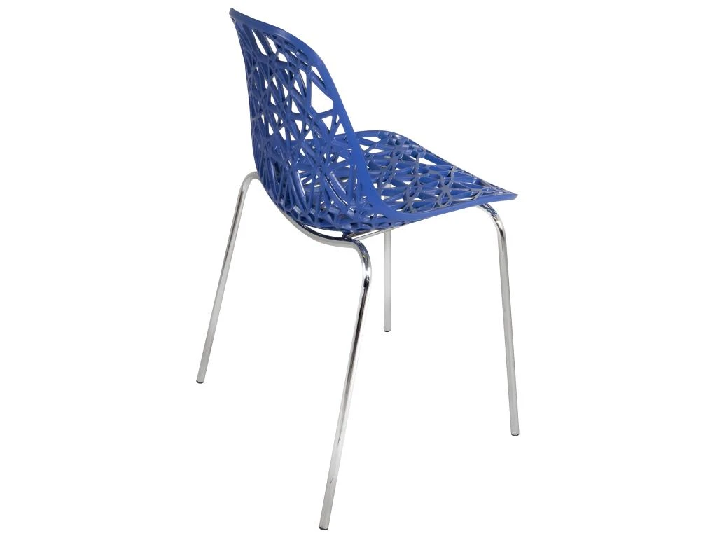 KAYELLES Lot 4 Chaises De Cuisine Design IKO (Bleu) 3 KAYELLES Lot 4 Chaises De Cuisine Design IKO (Bleu) – Image 3