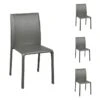 Quatuor De Chaises Grises - BOUBLI