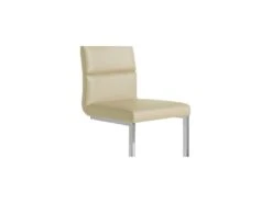 Quatuor De Chaises Eco-cuir Beige - LONI -Mobilier De Restaurant chaise 11135985