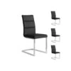 Quatuor De Chaises Eco-cuir Noir - LONI