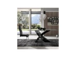 Quatuor De Chaises Simili Cuir Noir - ROME -Mobilier De Restaurant chaise 11141845