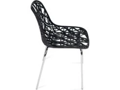 KAYELLES Lot 4 Chaises De Cuisine Design IKO (Noir) -Mobilier De Restaurant chaise 11149541