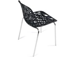 KAYELLES Lot 4 Chaises De Cuisine Design IKO (Noir) -Mobilier De Restaurant chaise 11149543