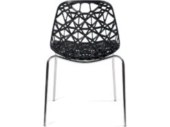KAYELLES Lot 4 Chaises De Cuisine Design IKO (Noir) -Mobilier De Restaurant chaise 11149545