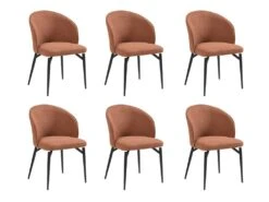 Lot De 6 Chaises En Tissu Et Métal - Terracotta - GILONA De Pascal MORABITO -Mobilier De Restaurant chaise 11175607
