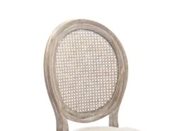 Lot De 2 Chaises - Cannage, Tissu Et Bois D'hévéa - Beige - ANTOINETTE 14 Lot De 2 Chaises - Cannage, Tissu Et Bois D'hévéa - Beige - ANTOINETTE -Mobilier De Restaurant chaise 11310831