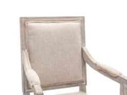Lot De 2 Chaises Avec Accoudoirs En Tissu Et Bois D'hévéa - Beige - AMBOISETTE -Mobilier De Restaurant chaise 11310957