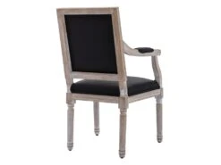 Lot De 2 Chaises Avec Accoudoirs En Tissu Et Bois D'hévéa - Noir - AMBOISETTE 11 Lot De 2 Chaises Avec Accoudoirs En Tissu Et Bois D'hévéa - Noir - AMBOISETTE -Mobilier De Restaurant chaise 11311007