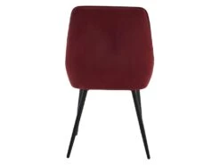 GRACE - Chaise En Tissu Chevrons Bordeaux Et Pieds Métal Noir (x4) -Mobilier De Restaurant chaise 11575633