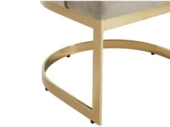 Lot De 6 Chaises En Velours Et Acier Inoxydable - Beige Et Pieds Dorés - PORILASO De Pascal MORABITO -Mobilier De Restaurant chaise 11778265