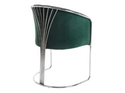 Lot De 6 Chaises Avec Accoudoirs En Velours Et Métal - Vert Et Chromé - JOSETHE De Pascal MORABITO -Mobilier De Restaurant chaise 11941891