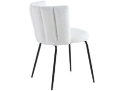 Lot De 4 Chaise De Salle à Manger Rembourrée En Tissu Au Crochet Neige - Longueur 57 X Profondeur 60 X Hauteur 79 Cm -Mobilier De Restaurant chaise 12073279