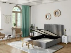 Chaise Avec Accoudoirs - Velours Et Métal Effet Bois - Beige - ELEANA -Mobilier De Restaurant chaise 12331149