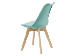 Lot De 2 Chaises Siège De Salle à Manger Cuisine Scandinave Synthétique Hêtre 81 Cm Vert 03_0002771 -Mobilier De Restaurant chaise 12384213