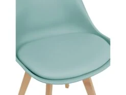 Lot De 2 Chaises Siège De Salle à Manger Cuisine Scandinave Synthétique Hêtre 81 Cm Vert 03_0002771 -Mobilier De Restaurant chaise 12384215