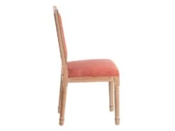 EMIA - Lot De 2 Chaises Dossier Rectangulaire Tissu Corail -Mobilier De Restaurant chaise 12401843