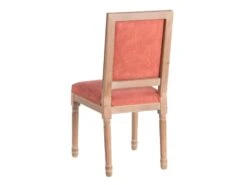 EMIA - Lot De 2 Chaises Dossier Rectangulaire Tissu Corail -Mobilier De Restaurant chaise 12401845