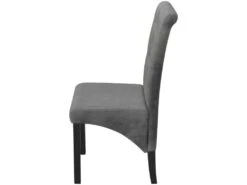 Lot De 2 Chaises De Salle à Manger Cuisine Design Moderne Et Confortable Gris Clair Tissu CDS020476 -Mobilier De Restaurant chaise 12442397