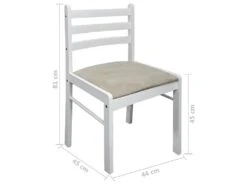 Lot De 4 Chaises De Salle à Manger Cuisine Design Classique Hévéa Solide Et Velours Blanc CDS021237 9 Lot De 4 Chaises De Salle à Manger Cuisine Design Classique Hévéa Solide Et Velours Blanc CDS021237 -Mobilier De Restaurant chaise 12443621