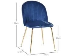 Lot De 2 Chaises Style Art-déco Dossier Strié Arrondi Piètement Métal Doré Incliné Effilé Velours Bleu Roi 7 Lot De 2 Chaises Style Art-déco Dossier Strié Arrondi Piètement Métal Doré Incliné Effilé Velours Bleu Roi -Mobilier De Restaurant chaise 12446425