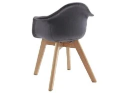 Lot De 2 Chaises Enfant Avec Accoudoirs En Velours Et Hêtre - Anthracite - POUPINETTE 12 Lot De 2 Chaises Enfant Avec Accoudoirs En Velours Et Hêtre - Anthracite - POUPINETTE -Mobilier De Restaurant chaise 12593757