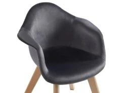 Lot De 2 Chaises Enfant Avec Accoudoirs En Velours Et Hêtre - Anthracite - POUPINETTE 13 Lot De 2 Chaises Enfant Avec Accoudoirs En Velours Et Hêtre - Anthracite - POUPINETTE -Mobilier De Restaurant chaise 12593761